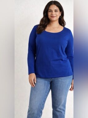 Boden Long-Sleeve Scoop Neck Top